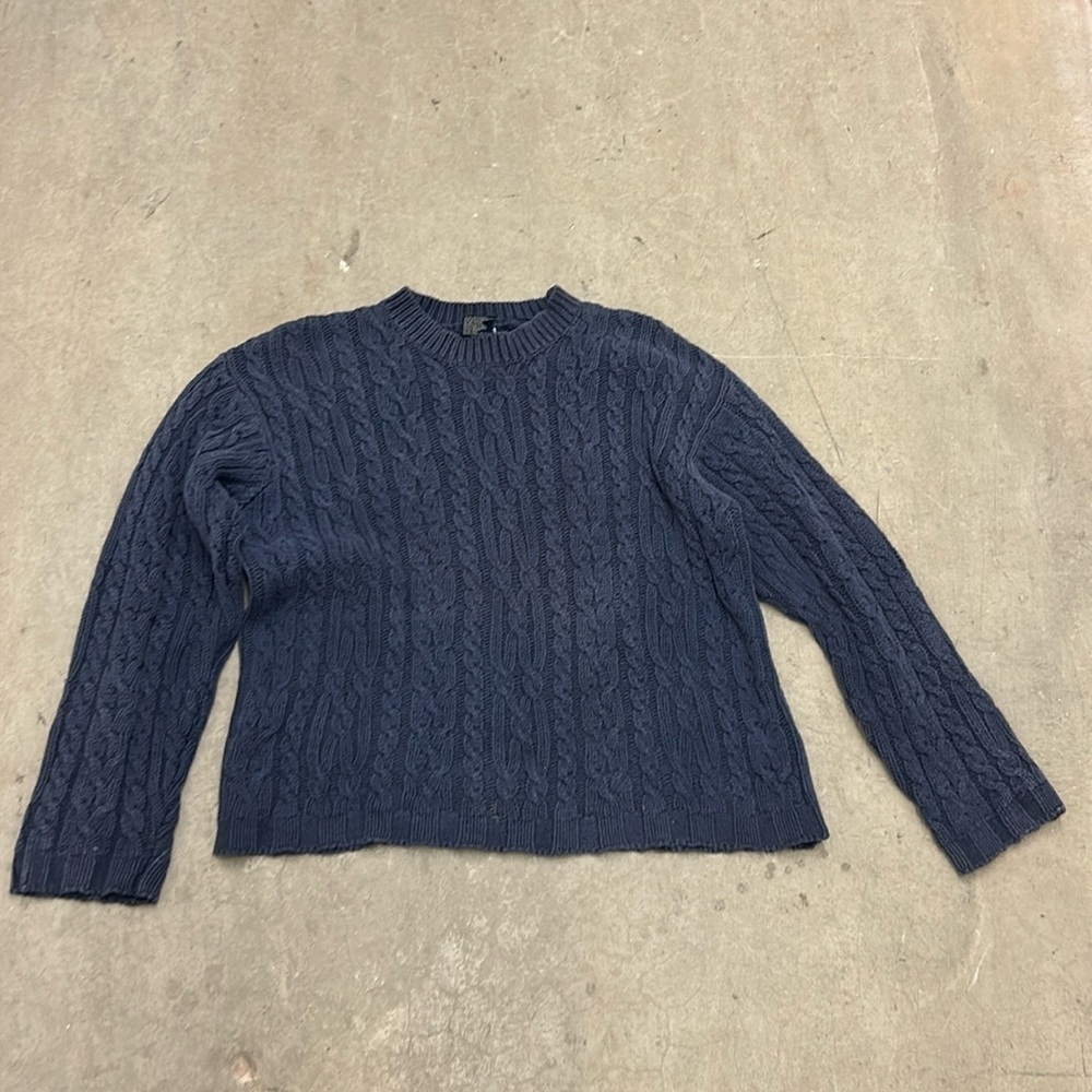 Vintage america ramie blend chunky cableknit fishermen sweater